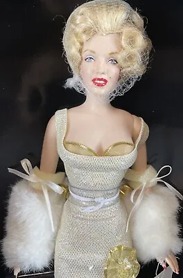 Marilyn Monroe 16  Vinyl Millennium The Franklin Mint Portrait Doll Gold Dress • $427.27