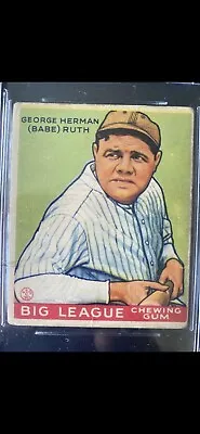 1933 Goudey Babe Ruth 1.5 Fair Second Owner! • $6999