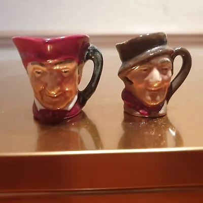 2 X Royal Doulton Miniature Toby Jugs The Cardinal And Sam Weller • £14.99