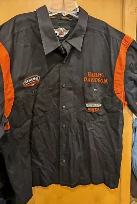 Vintage Harley Davidson Garage Button Up Shirt XL • $25