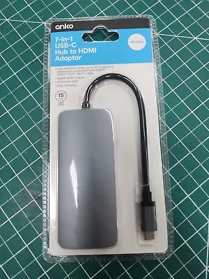 Anko 7-in-1 USB-C Hub To HDMI Adaptor • $20