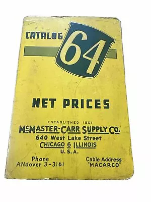 1958 McMaster Carr #64 Supply Catalog  • $100.01