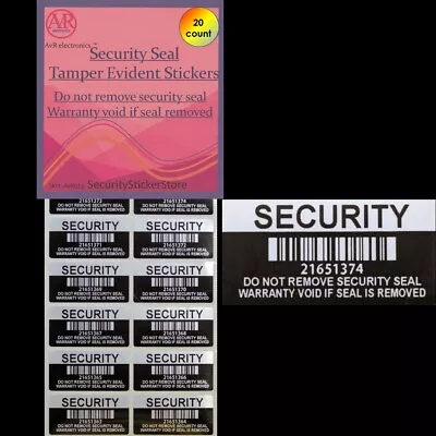 $8.99 • Buy WARRANTY VOID IF REMOVED Tamper Proof Security Sticker: SERIAL NUMBER (AvR011)
