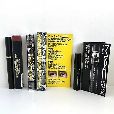 MAC 3pc Gift Set Macstack & Magic Ext. Mascara Powder Kiss Stick Lipstick $70+ • $50.50