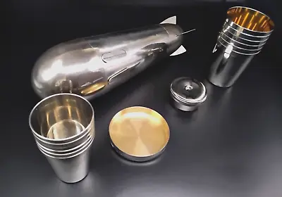 Vintage 1928 Original Zeppelin Silverplated Cocktail Shaker 18 Piece Set  Rare  • $1275