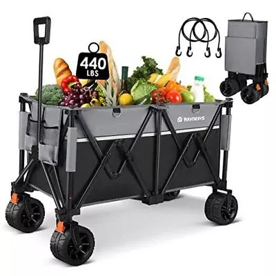 Collapsible Wagons Heavy Duty 440 Lbs Folding Beach Carts • $130.95