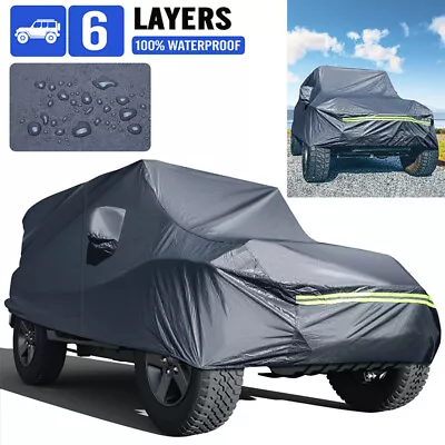 6 Layer Heavy Duty Car Cover For Jeep Wrangler 2-Door Outdoor UV Rain Protection • $61.08