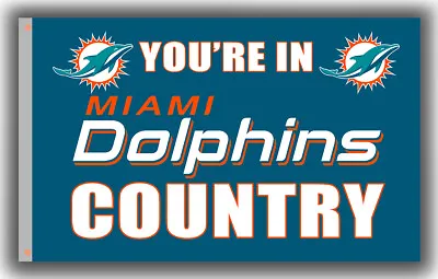 Miami Dolphins Football Team Fan Country Flag 90x150cm3x5ft Best Banner • $13.90