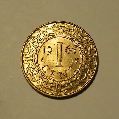 Suriname 1966 1 Cent Bronze Coin KM#11 • $3.99