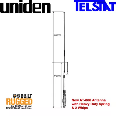 UNIDEN AT-880 6.6dB + 3.0dB UHF CB  Twin Heavy Duty Antenna Kit  Suit All UHF CB • $125