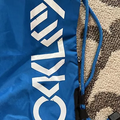 Oakley Utility Satchel Bag Blue Backpack Travel Zipper Pocket String • $20