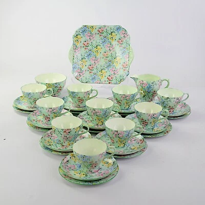 £395 • Buy Shelley, Tea Set, Melody, Chintz, 10 Place