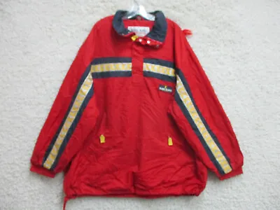 VINTAGE Karl Kani Jacket 2XL XXL Red Full Zip Pockets Removable Hood Mens Ski • $55