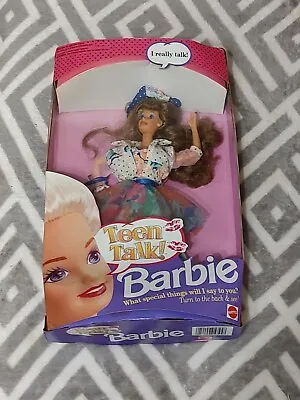 Vintage 1991 Mattel Teen Talk Barbie Brunette #5745 Damaged Box • $39.99