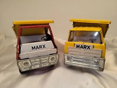 Vintage Metal Marx Dump Trucks Made In Japan 6  • $18