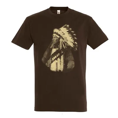 Native American - Man In Ceremonial Garb T-shirt Heavy 190 Gsm Birthday Gift • £17.99