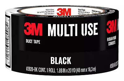 Multi-Use Colored Duct Tape Black With Strong Adhesive And Water-Resistant Back • $9.88