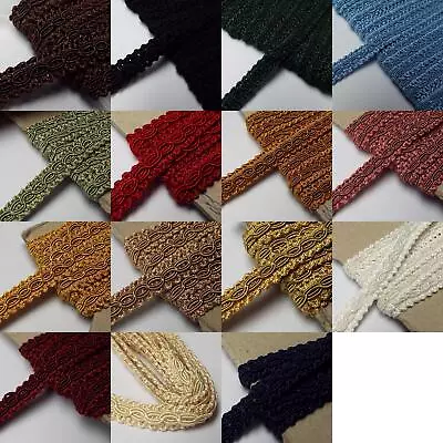 15 COLOUR 10mm Chain Gimp Braid Upholstery Costume Lampshade BUY 1 2 4m+ 455 • £3.50