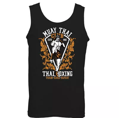 MUAY THAI VEST UFC MMA Martial Arts Training Top Gym TIGER Gloves Fighter Tee • £11.99