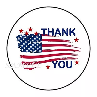 Thank You American Flag Envelope Seals Labels Stickers Favors • $4.99