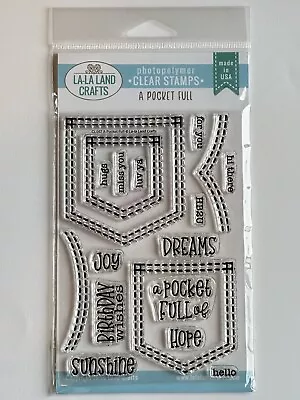 La-La Land Crafts Clear Stamps A Pocket Full CL057 Jeans NEW • $12