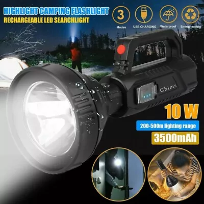 Chims Rechargeable LED Searchlight Tactical High Bright Torch 9000 Lumens • $15.98