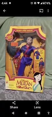 Disneys Secret Hero Mulan Doll 1997 Mattel 18896 • $120