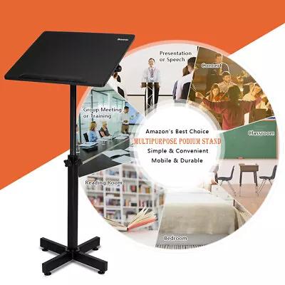 $65.99 • Buy Classic Portable Lectern Podium Stand Height Adjustable Pulpitos Para Iglesias
