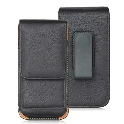 Fashion Genuine Leather Holster Case For IPhone Waist Bag Shockproof Card Pocket • $12.95