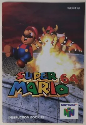 Super Mario 64 MANUAL ONLY (Nintendo 64 N64 1999) Instruction Booklet • $5