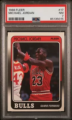 1988 Fleer #17 Michael Jordan PSA 7 • $26.80