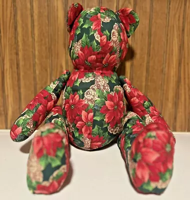 Vintage Teddy Bear Stuffed Animal With Floral Design 17  Head To Toe • $11.23