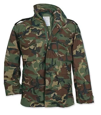 M-65 Field Jacket WOODLAND CAMO US Army Navy Military Vet USAF Hunting Hiking • $99.99