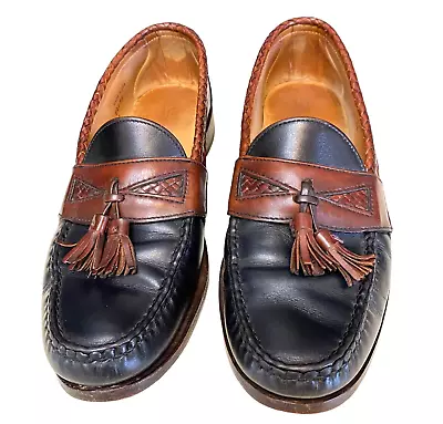 Allen Edmonds Maxfield Tassel Loafer Black Brown Dress Shoes 47712 ~ 9.5B Narrow • $36