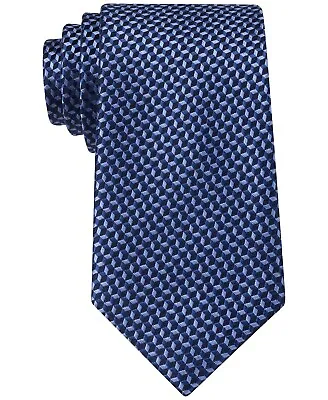 MICHAEL KORS Silk Linked Hexagon Dark Navy Neat Tie New Free Shipping • $17