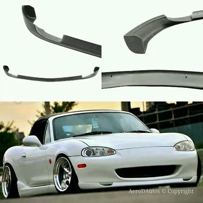 Mazda MX5 01-05 MIATA RS STYLE FRONT LIP SPLITTER Polyurethane Black • $124.69