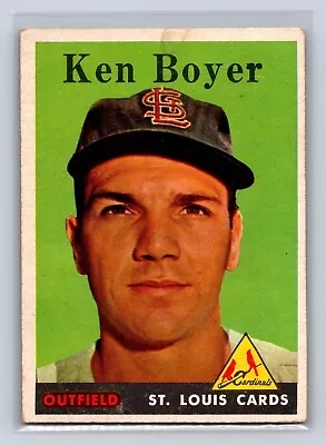 1958 Topps #350 Ken Boyer St. Louis Cardinals • $7.99