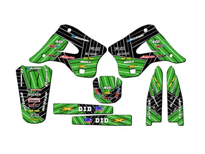 1994-1995 KX 125 RACE SERIES Green Senge Graphics Kit Compatible With Kawasaki • £161.18