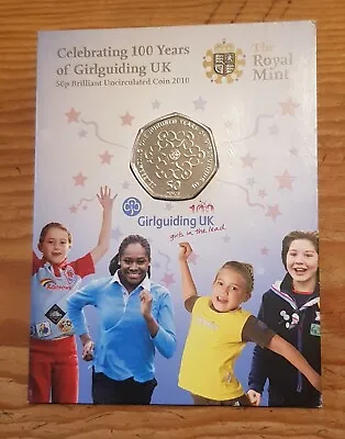 2010 Girlguiding 50p BU Coin Pack Sealed Pack • £4.95