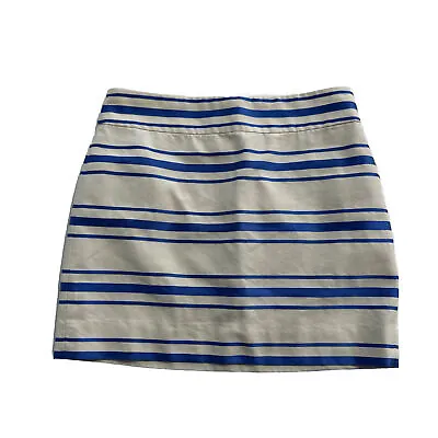 J.CREW Metallic Multi Stripe Mini Skirt 65837 Size 0 (29x15L) • $17.85