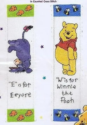 Disney Winnie The Pooh And Eeyore Bookmark Counted Cross Stitch Kit 2 Designs • £10.39