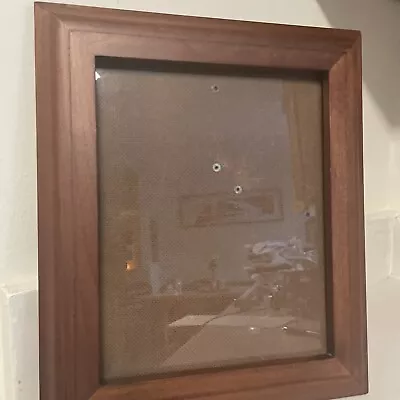 Vintage Hand Carved Brown Wood Picture Frame 13.25” X 11.25” (9.75 X 7.75”) • $15