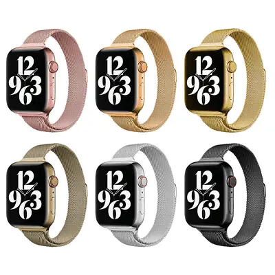 $11.62 • Buy Slim Milanese Loop IWatch Band For Apple Watch Series 7/6/5/4/3/2/1 SE Strap