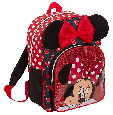 Minnie Mouse Girls Backpack Kids Disney School Nursery Rucksack Lunch Book Bag • £14.95