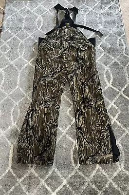 Browning Hydro Fleece Grass Camo Insulated Bib Overalls Size Large • $39