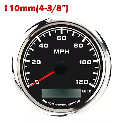 W PRO 4-3/8  110mm GPS Speedometer 120 MPH Waterproof Car Marine Boat Harley • $64.59