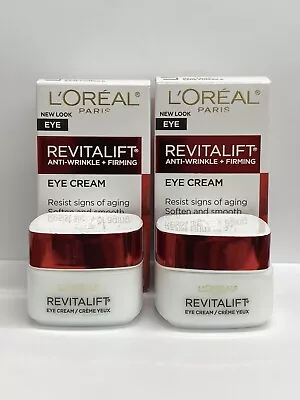 2 Pack L'Oréal Paris Revitalift Anti Wrinkle Firming Eye Cream - 0.5oz Each • $22.99