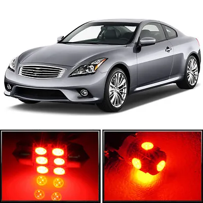 11 X Premium Red LED Lights Interior Package For Infiniti G37 Coupe 2008-2015 • $16.88