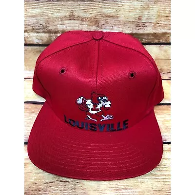 NOS Vintage University Of Louisville Red Snapback Hat Twins Enterprise (a53) • $19.99