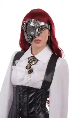 £13.99 • Buy Steampunk Masquerade Mask Gothic Victorian Fancy Dress Phantom Half Face Robot